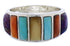 Silver Multicolor Southwestern Jewelry Ring Size 7-1/2 AX36921